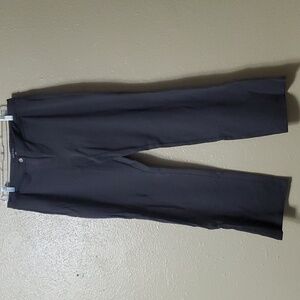 Eileen Fisher Size Medium Gray Straight Leg Trousers Pants Stretch Pockets
